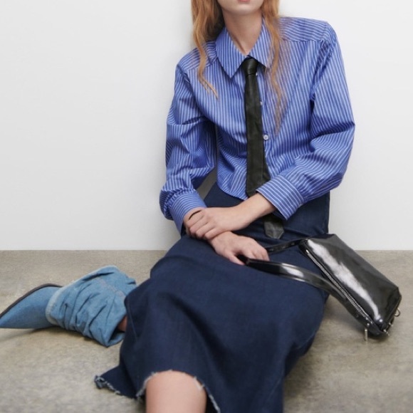 Price Firm - ZARA Denim Pleated Booties - Picture 4 of 16